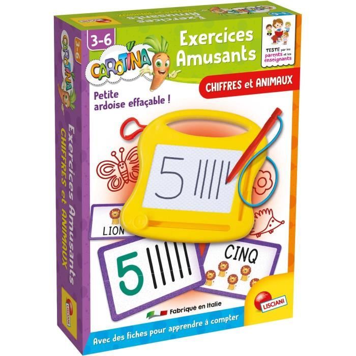 Calculs - Mini ardoise magique - CAROTINA - Apprentissage des chiffres