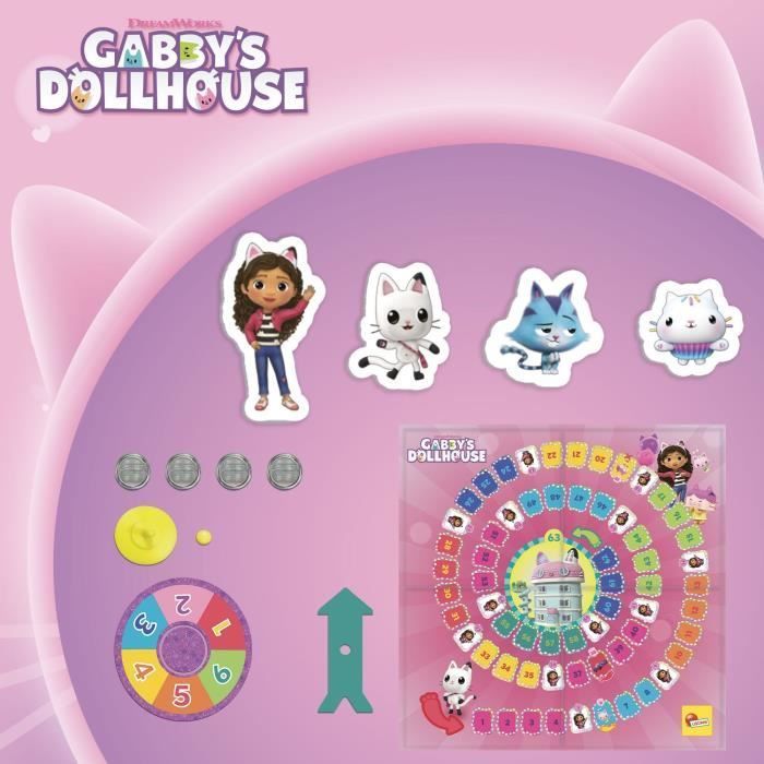 Jeu de l'oie - Jeu de société - LISCIANIGIOCHI - Gabby et la maison magique - Des 3 ans