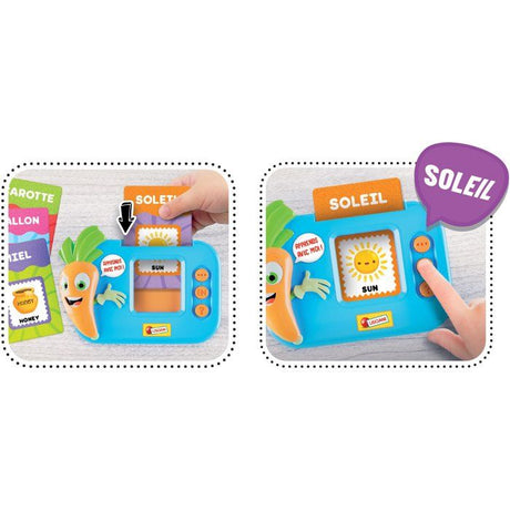 CAROTINA Le Petit Polyglotte - Jeu Éducatif Bilingue - LISCIANIGIOCHI - 100 Mots & Quiz Interactif - Des 3 ans