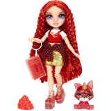 Rainbow High PoupÈe Mannequin avec Kit de Slime et Animal de Compagnie - Ruby (Rouge) - PoupÈe PailletÈe 28 cm avec Kit de Slime