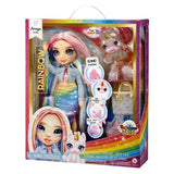 Rainbow High PoupÈe Mannequin avec Kit de Slime et Animal de Compagnie - Amaya (Rainbow) - PoupÈe PailletÈe 28 cm avec Kit de Slime