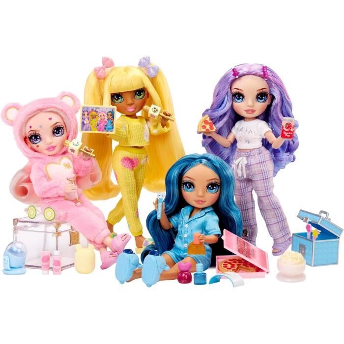 Junior High Pyjama Party - Poupée mannequin articulée 22 cm - Sunny (Jaune) - Nombreux accessoires - a partir de 4 ans