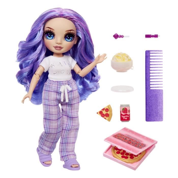 Junior High Pyjama Party -†PoupÈe mannequin articulÈe 22 cm - Violet (Violet) - Nombreux accessoires - a partir de 4 ans