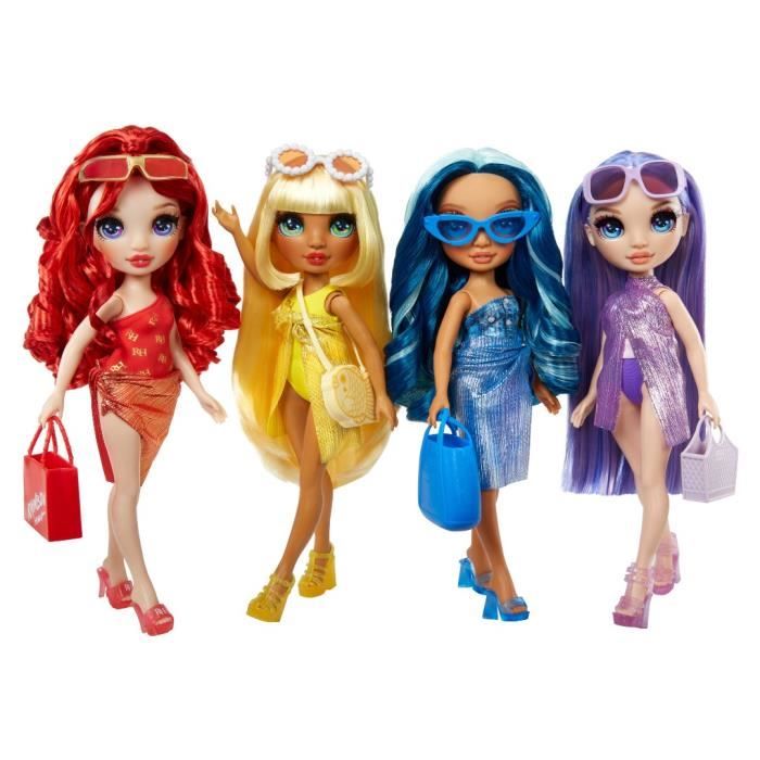 Rainbow High Swim & Style - Poupée mannequin ariculée 27 cm - Skyler (Bleue) - Maillot de bain + Paréo - a partir de 4 ans