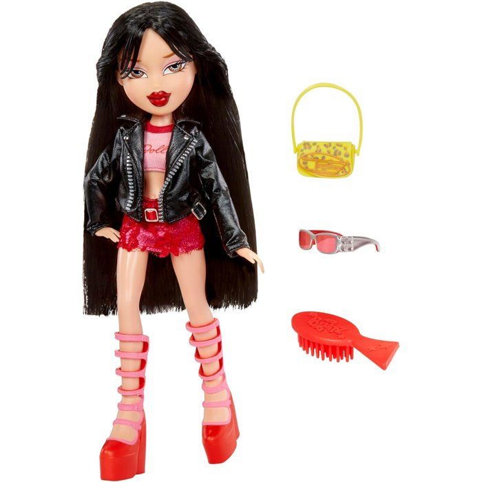Bratz Goin' Out Poupée - Jade - 1 Poupée Mannequin a Collectionner - Une Tenue, Un Sac a Main, Une Paire de Lunettes Soleil - 6 ans