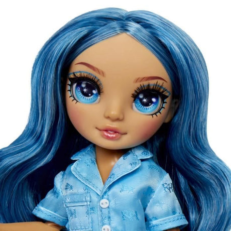 Junior High Pyjama Party - Poupée mannequin articulée 22 cm - Skyler (Bleue) - Nombreux accessoires - a partir de 4 ans