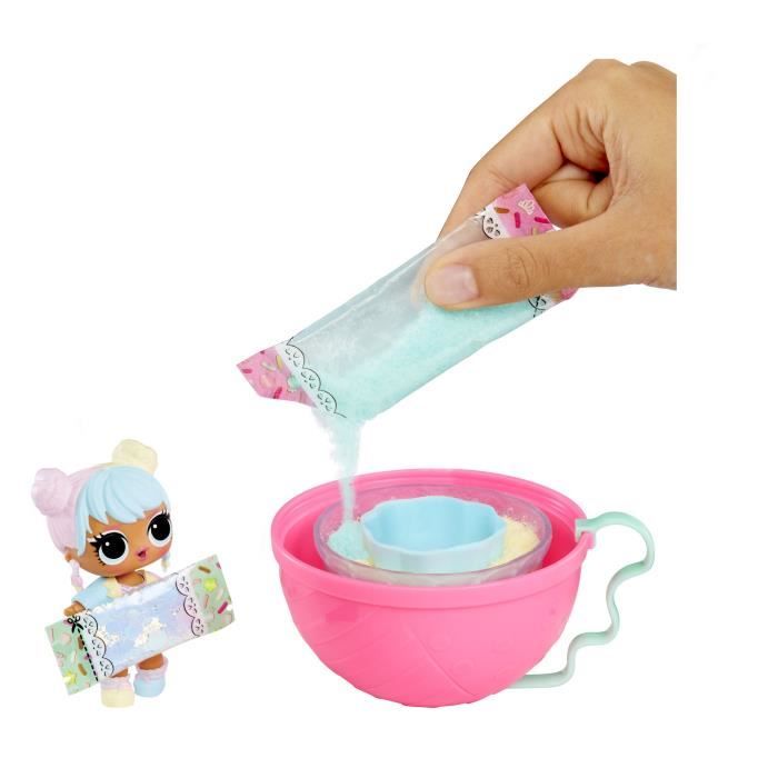 LOL Surprise Mix & Make Birthday Cake - Mini PoupÈe 7,5cm, Robe en Forme de G‚teau - Fabriquer et DÈcorer - Modele AlÈatoire