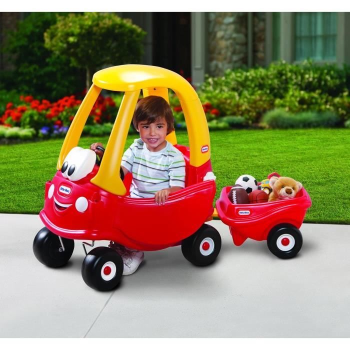 Cozy Coupe - Little Tikes - Remorque Rouge - S'adapte a la voiture Cozy Coupe - Des 18 mois
