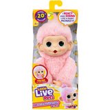 Peluche - LITTLE LIVE PETS - Mon bébé singe mini - Rose - Des 4 ans