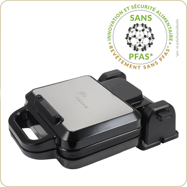 Gaufrier LITTLE BALANCE - Flip Gaufres - Dimensions 22x18cm - Fonction réversible - 1200W
