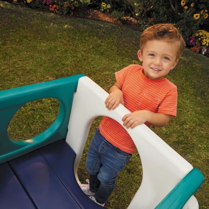 Little Tikes – Toboggan Intérieur/Extérieur – Vert, Blanc et Bleu – Pour Enfants de 18 Mois a 4 Ans