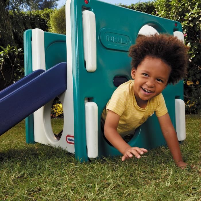 Little Tikes – Toboggan Intérieur/Extérieur – Vert, Blanc et Bleu – Pour Enfants de 18 Mois a 4 Ans