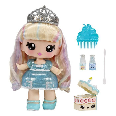 Yummiland - Grande poupée 25 cm a coiffer et câliner - Animal de compagnie + baumes a levre parfumé - Callie - Des 4ans