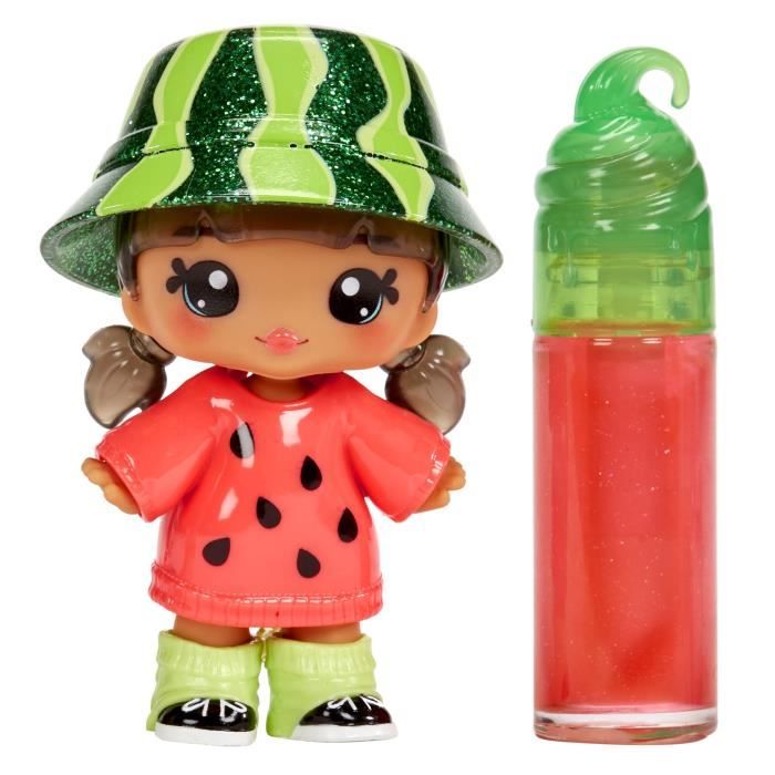 Yummiland - 1 poupée 10 cm et un gloss pailleté a créer - Maya - Goût Pasteque - Des 4ans