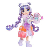 Rainbow High - Winter Wonderland - 1 poupÈe mannequin (Violet) de 27cm - 1 tenue magique et accessoires - Bonhomme de neige a crÈer