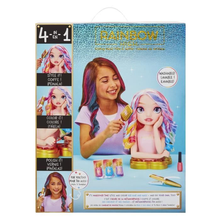 Rainbow High - Tete a coiffer Bella - 33cm - Colore ongles et cheveux - Des 4 ans