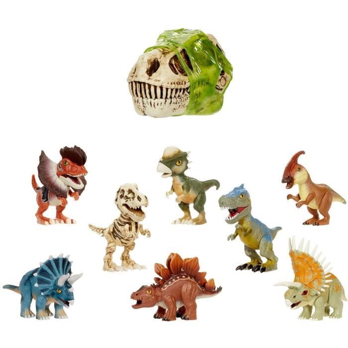 GrossMos - Giant Dinosaur Head - Discover your mini dinosaurs in the slime - 4 models to collect - Random