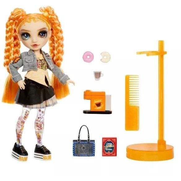 Rainbow High - Sparkle & Shine - PoupÈe mannequin de 27cm - Orange - Jambes avec liquide pailletÈs - Des 4ans