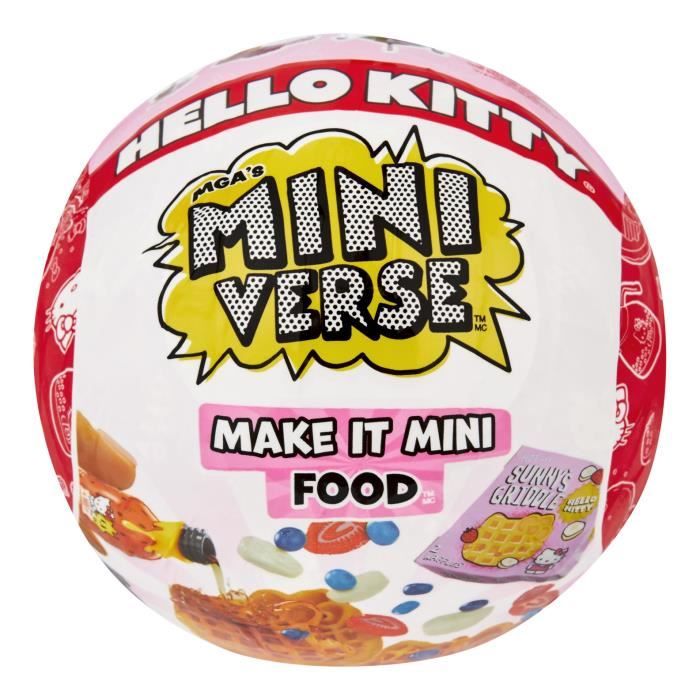 MGA Miniverse - Hello Kitty - Jeu Créatif - Boissons ou nourriture - Loisirs créatif et décoratif en résine - Non Comestible - 8 ans