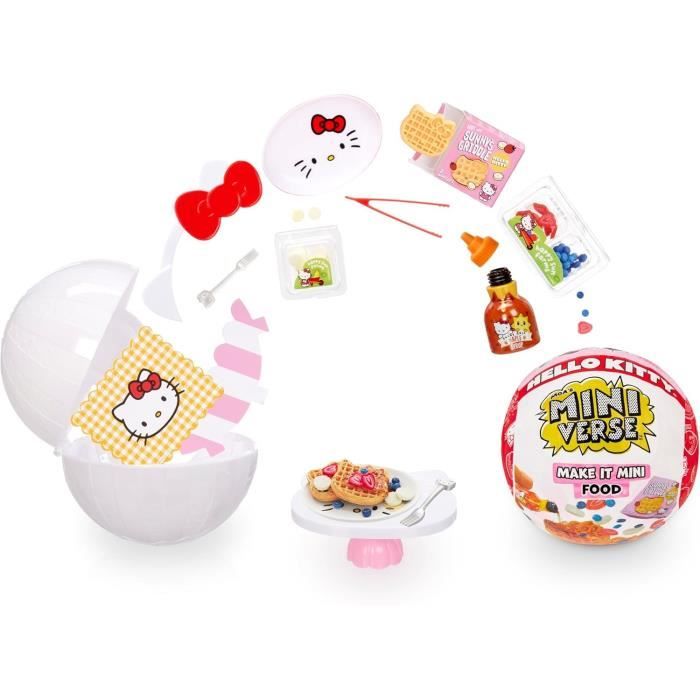 MGA Miniverse - Hello Kitty - Jeu Créatif - Boissons ou nourriture - Loisirs créatif et décoratif en résine - Non Comestible - 8 ans
