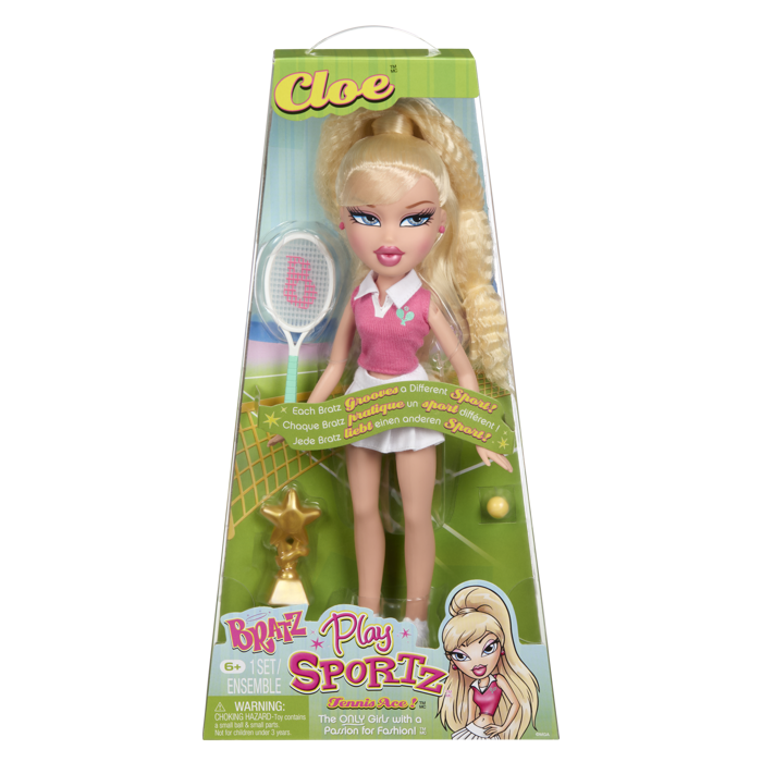 BRAT- Bratz Play Sportz - Cloé - Poupée mannequin joueuse de Tennis
