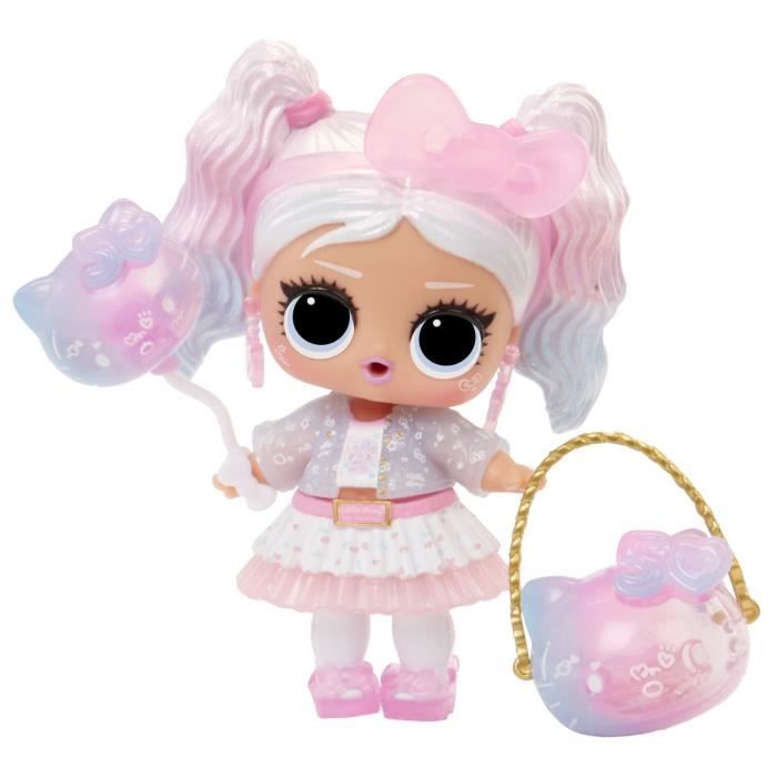 L.O.L. Surprise - Tots Hello Kitty  - 1 poupée de 7,5cm - Accesoires et sticker - Aléatoire (2 modeles)