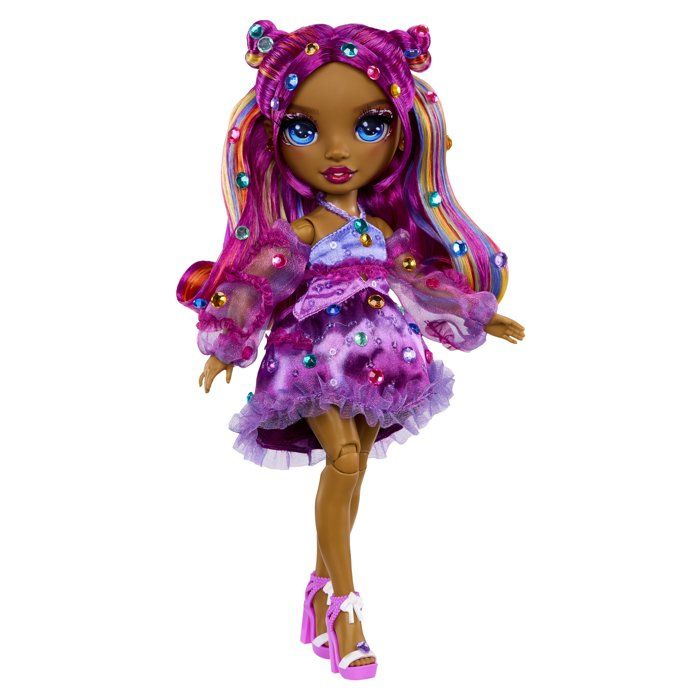 Rainbow High - Poupée Mannequin Be Dazzling - Noemie Violette - 28 cm - Pierres précieuses scintillantes et accessoires inclus