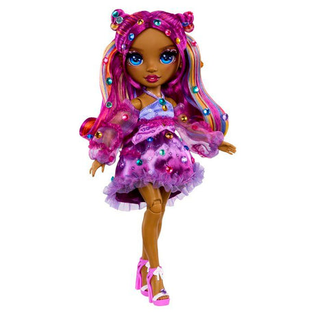 Rainbow High - Poupée Mannequin Be Dazzling - Noemie Violette - 28 cm - Pierres précieuses scintillantes et accessoires inclus