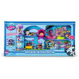 Coffret de jeu avec 4 Pet Shop inclus et + 20 accessoires - BANDAI - Littlest Pet Shop - La grande maison des Pet Shop deluxe