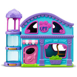 Coffret de jeu avec 4 Pet Shop inclus et + 20 accessoires - BANDAI - Littlest Pet Shop - La grande maison des Pet Shop deluxe