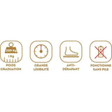 Pese-personne - LITTLE BALANCE - 8182 - PRO M 200 - Balance mécanique - 200 kg / 1 kg - Noir / Argent