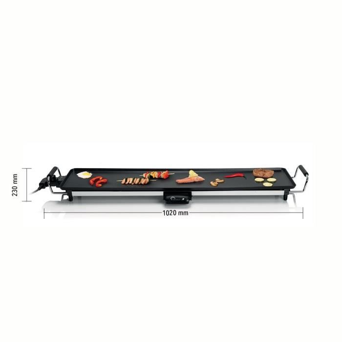 Plancha électrique LITTLE BALANCE - Happy Plancha 90 - Surface cuisson XXL: 90x23cm - Jusqu'a 240°C - 2000W