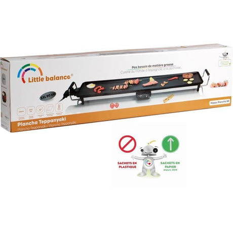 Plancha électrique LITTLE BALANCE - Happy Plancha 90 - Surface cuisson XXL: 90x23cm - Jusqu'a 240°C - 2000W