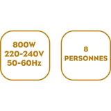 Fondue LITTLE BALANCE - Happy Fondue - Capacité 2L - Jusqu'a 8 personnes - Thermostat réglable - 800 W