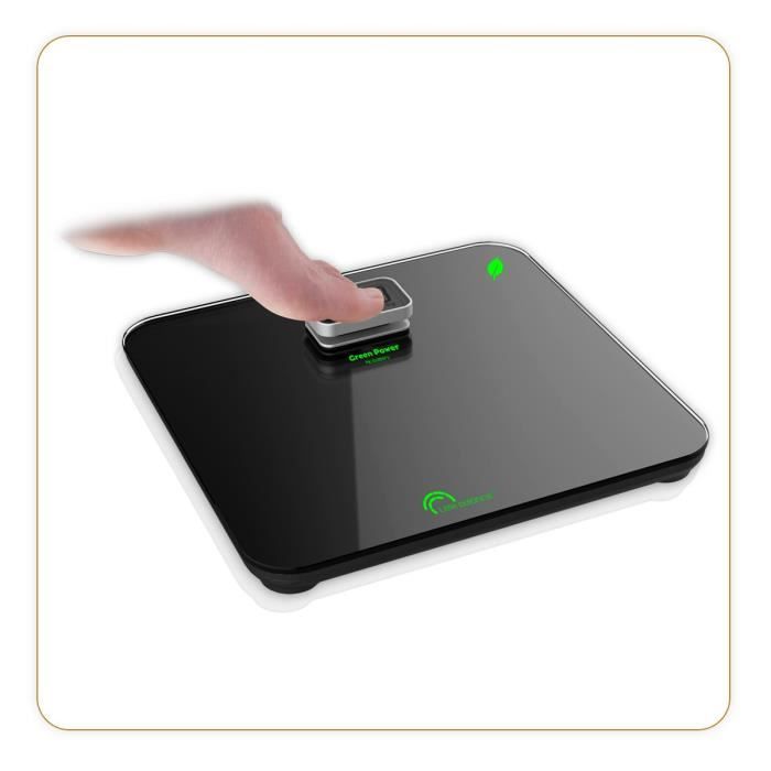LITTLE BALANCE 8276 Kinetic Premium, Pčse-personne sans pile, Rechargeable par son bouton Little Balance, 180 kg / 100 g, Noir