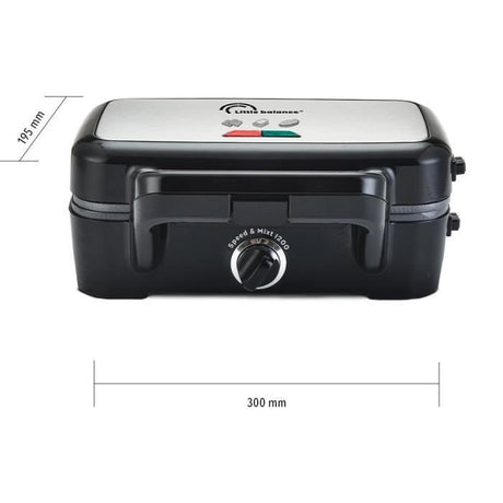 Gaufrier LITTLE BALANCE - Speed'n Mixt - 2 Plaques Interchangeables - Ouverture 180°C - 1200 W