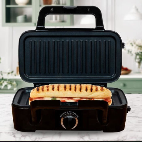 Gaufrier LITTLE BALANCE - Speed'n Mixt - 2 Plaques Interchangeables - Ouverture 180°C - 1200 W