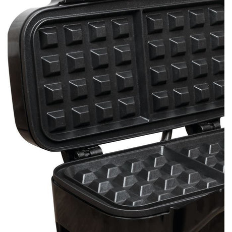 Gaufrier LITTLE BALANCE - Speed'n Mixt - 2 Plaques Interchangeables - Ouverture 180°C - 1200 W