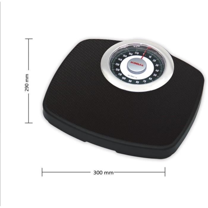 Balance Pčse-personne mécanique LITTLE BALANCE 8400 Confort 180, 180 kg / 1 kg, Grand écran, Compact, Noir & Chrome