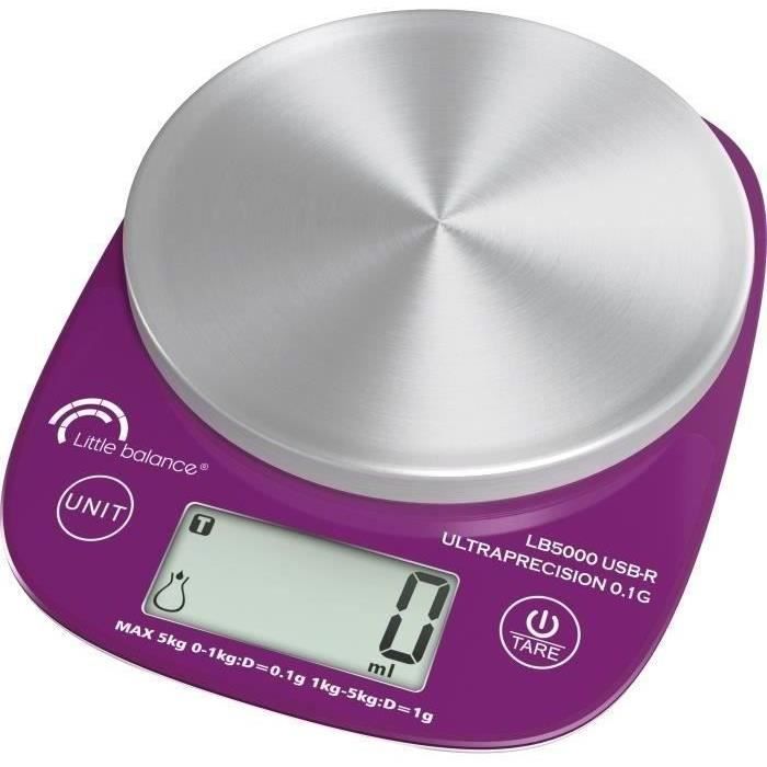 Balance culinaire - LB 5000 Pro Inox 5.1 - Ultraprécision - USB - Réparable LITTLE BALANCE