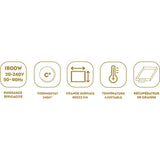 Plancha électrique LITTLE BALANCE - Wood 90 - Surface cuisson 90x23cm - Revetement anti-adhésif sans PFAS - 2000W