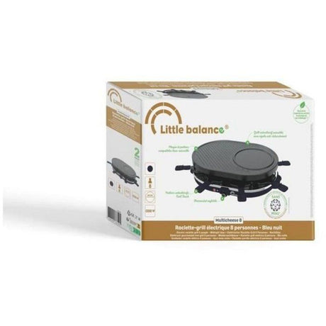 Appareil a raclette 3-en-1 - LITTLE BALANCE - Multi Cheese - 8 personnes - 1200 W - Bleu nuit