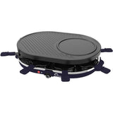 Appareil a raclette LITTLE BALANCE - Multi Cheese - Jusqu'a 8 personnes - Plaque Grill / Crepe amovible - Bleu nuit - 1200W