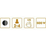 Appareil a raclette LITTLE BALANCE - Savoyarde Quart de Meule - Jusqu'a 4 personnes - Design Meuuuh - 600W