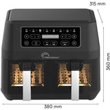 Friteuse diÈtÈtique - LITTLE BALANCE - 8765 - Crousty light duo - 9 L - 2460 W - 9 programmes - Noir