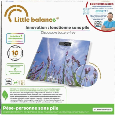 Pese-personne - LITTLE BALANCE - USB-C - Lavandes
