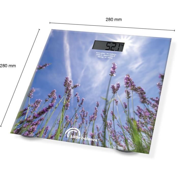 Pese-personne - LITTLE BALANCE - USB-C - Lavandes