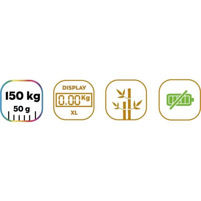 Pese-personne - LITTLE BALANCE - Kinétic automatique - Bambou