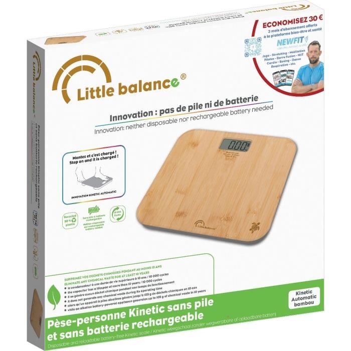 Pese-personne - LITTLE BALANCE - Kinétic automatique - Bambou
