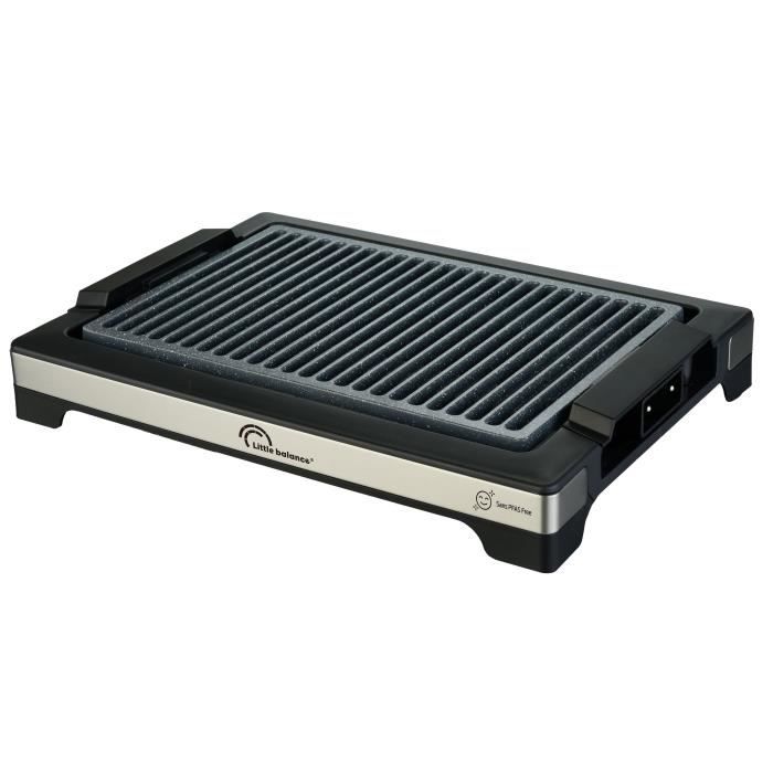 Barbecue électrique LITTLE BALANCE - Easy Nopifas - Surface de cuisson 38 x 25 cm - Revetement microcéramique sans PFAS - 2000W